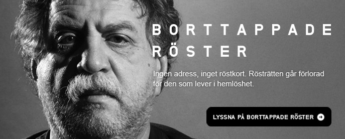 Bild från kampanjen Borttappade röster