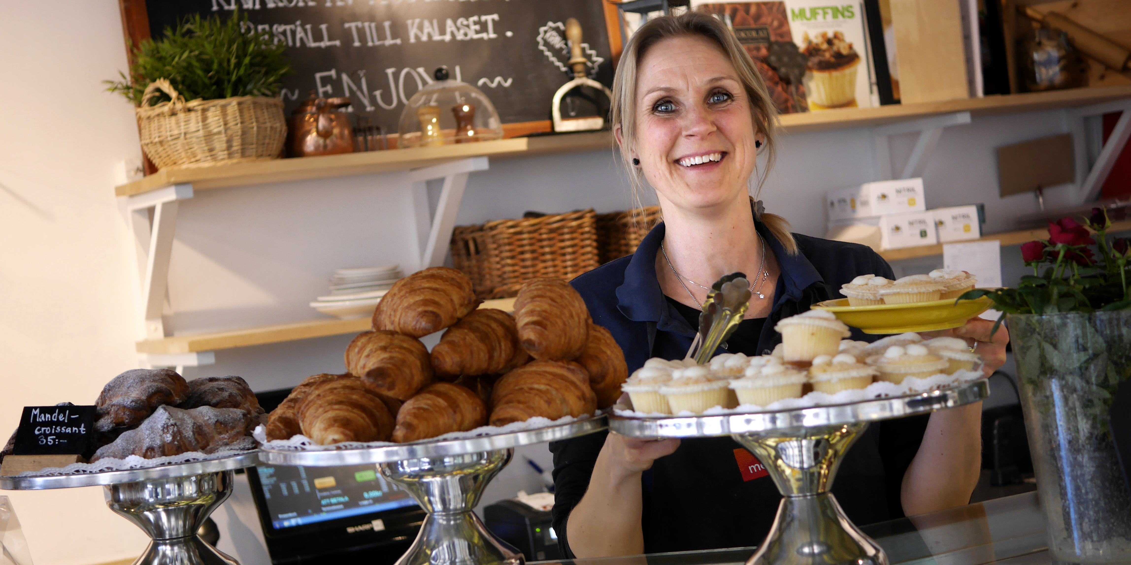 Helena jobbar i Brödboden på Grillska Huset