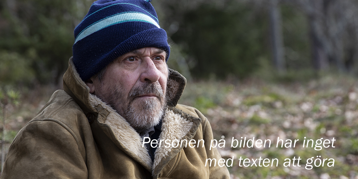 Mannen på bilden har inget med texten att göra Mannen på bilden har inget med texten att göra
