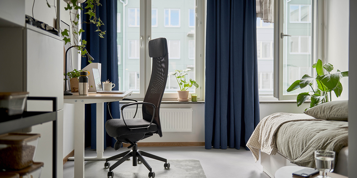 Eget rum i Stockholms Stadsmissions delningsboende. Foto: IKEA