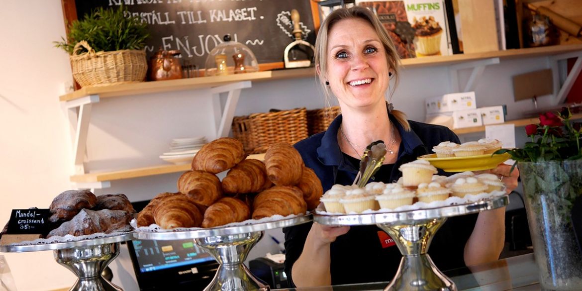 Helene jobbar i Brödboden på Grillska Huset