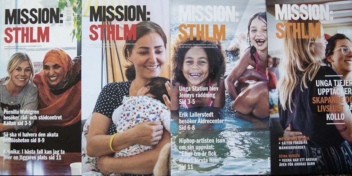 Tidningen MISSION:STHLM Tidningen MISSION:STHLM. Foto: Anna Z EK