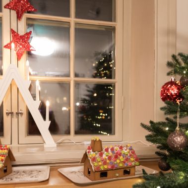 Bild från julmys på Stockholms Stadsmissions Mötesplats Mariatorget.