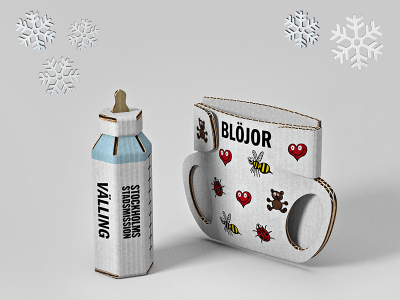 Vällingflaska och blöja