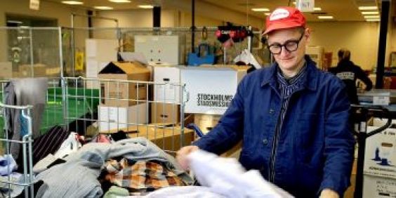 Sorteringen på lagret i Sätra.