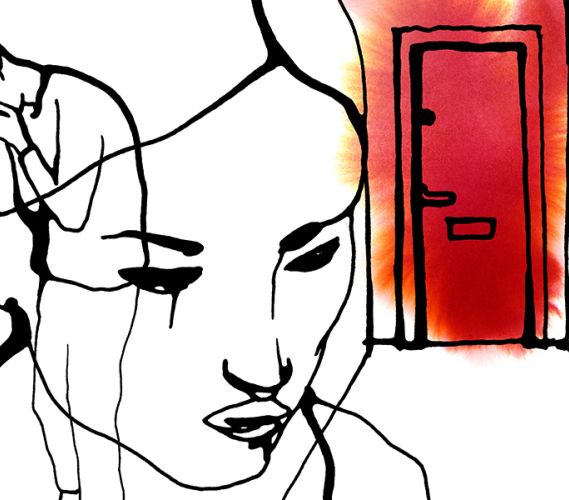 Hemlös 2023 - Svårare att få stöd? Illustration Stina Wirsén