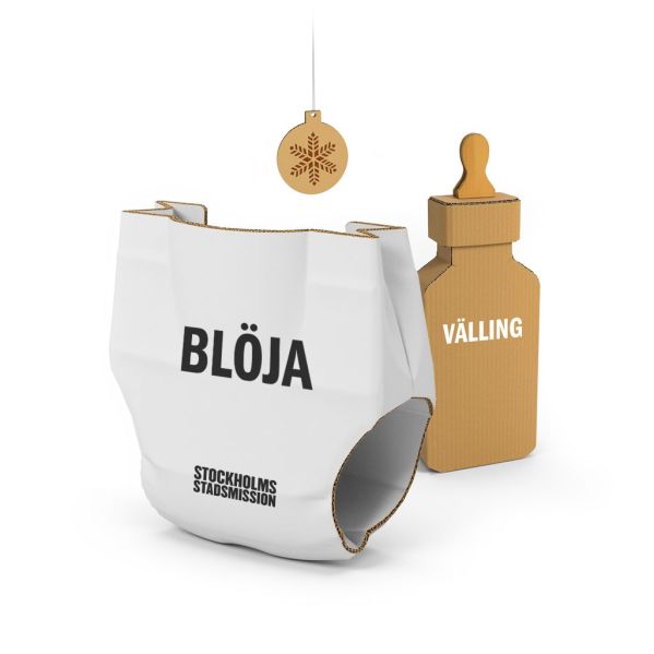 Bild på gåvobevis för Blöjor och välling.