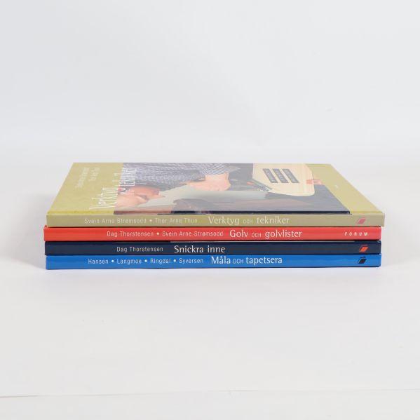 Bokpaket med fyra staplade inspirerande gör det själv-böcker