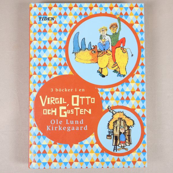 Framsida av barnbok med illustrationer och titeln Virgil, Otto och Gusten