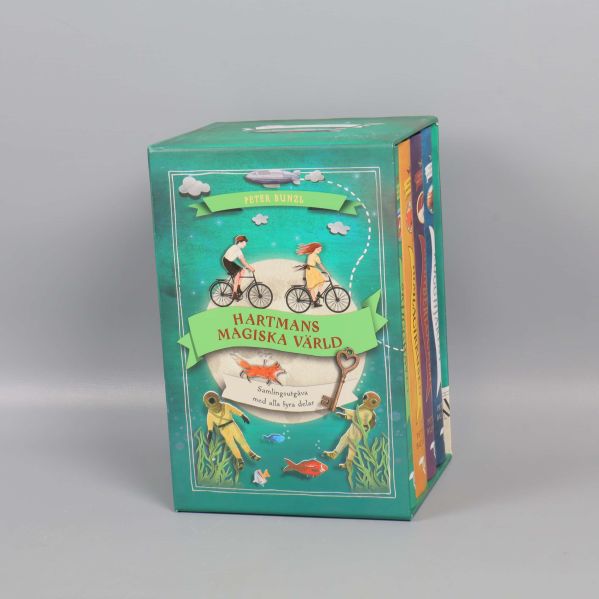 Samlingsbox Hartmans magiska värld stående från framsidan