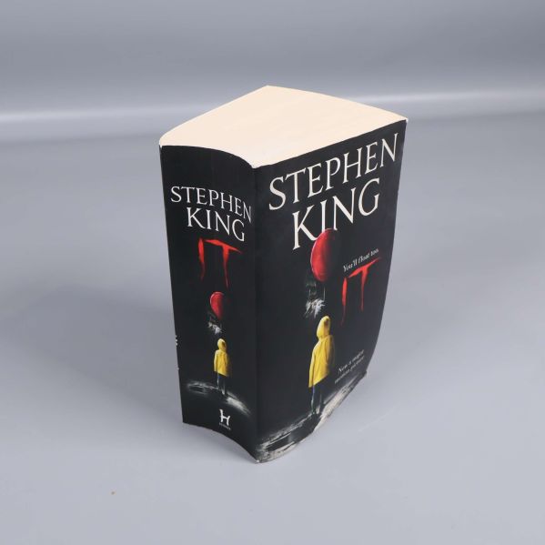 IT av Stephen King i stående vinkel med ryggen synlig