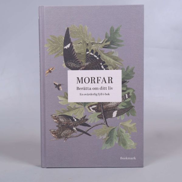 Framsidan av boken Morfar Berätta om ditt liv med naturmotiv