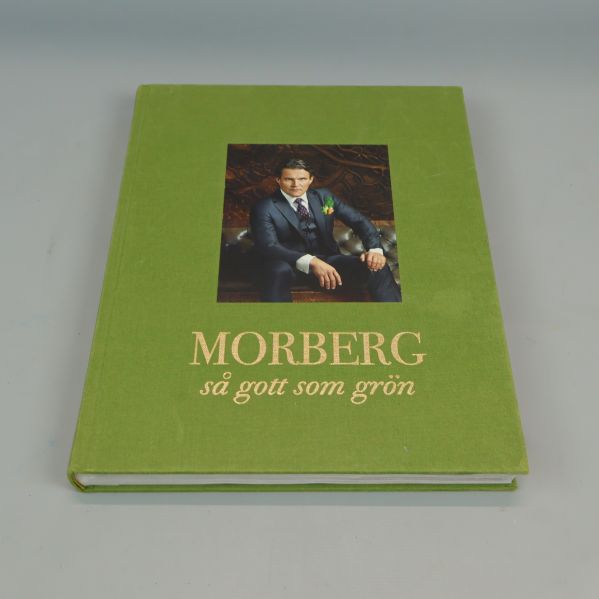 Framsida av boken Morberg så gott som grön med porträtt