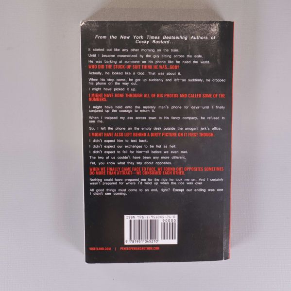 Baksidan av boken Stuck-up suit med sammanfattning och ISBN-nummer