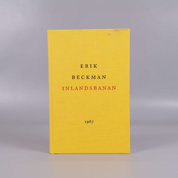 Framsida av gul bok med titeln Inlandsbanan och årtalet 1967