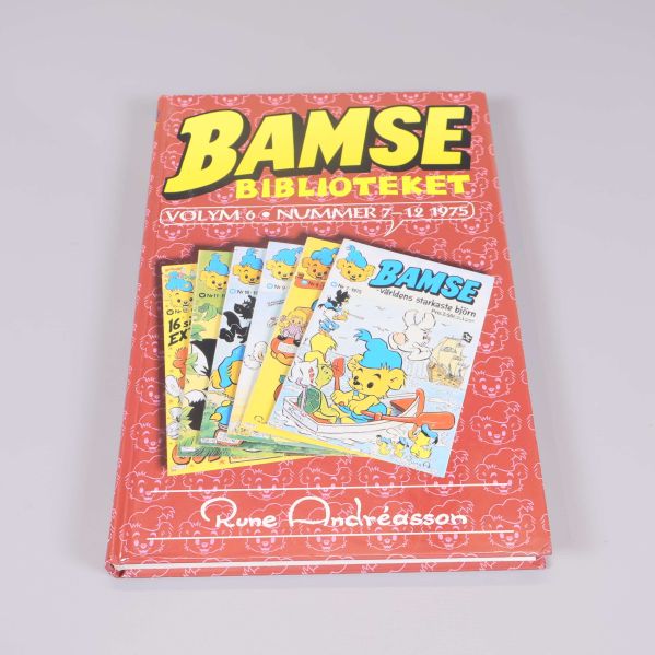 Framsidan av Bamse biblioteket volym 6 med serietidningsomslag