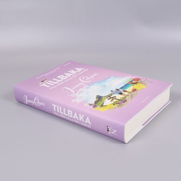 Bok Tillbaka till den lilla ön i havet liggande, omslag och rygg synliga
