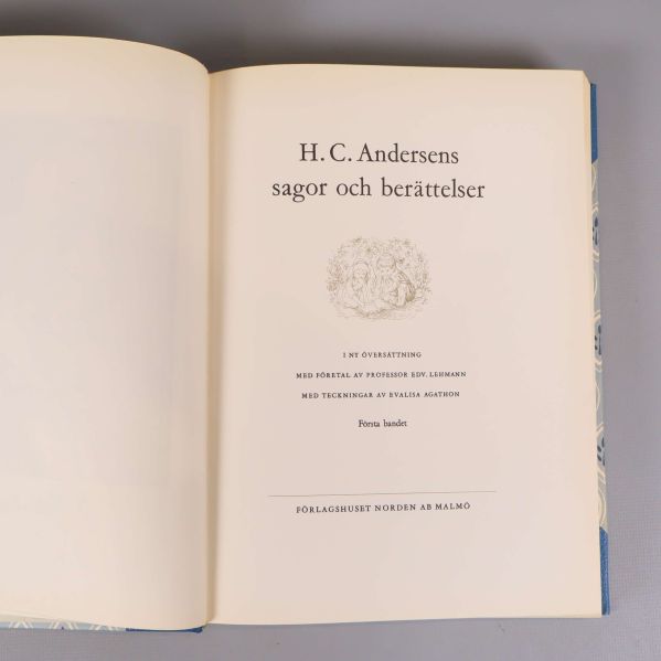 Titelblad för H.C. Andersens sagor och berättelser, första bandet