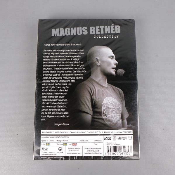 Baksidan av Magnus Betnér Collection boxset
