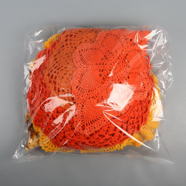 Virkade dukar i påse