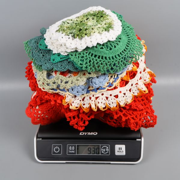 Virkade dukar på en våg