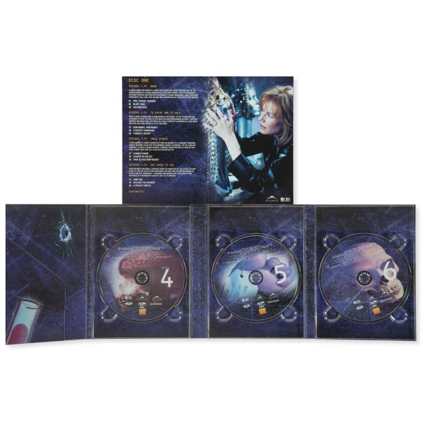 Uppvikt DVD-box med tre skivor och inlaga