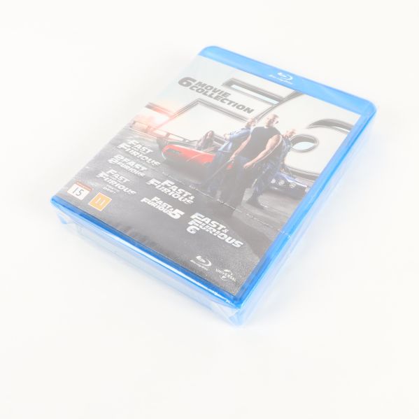 Fast & Furious Blu-ray-box fotad snett uppifrån