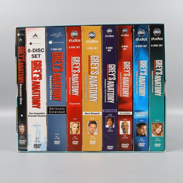 Grey's Anatomy DVD-samling med säsong 1-9 uppradade