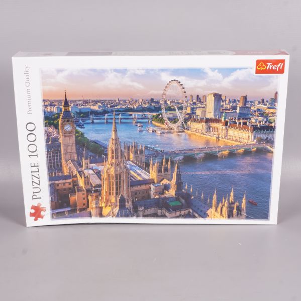 Pussellåda med Londonmotiv och 1000 bitar från Trefl