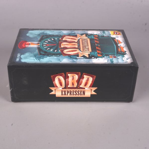 Sidan av Ord Expressen med logotyp och tågmotiv