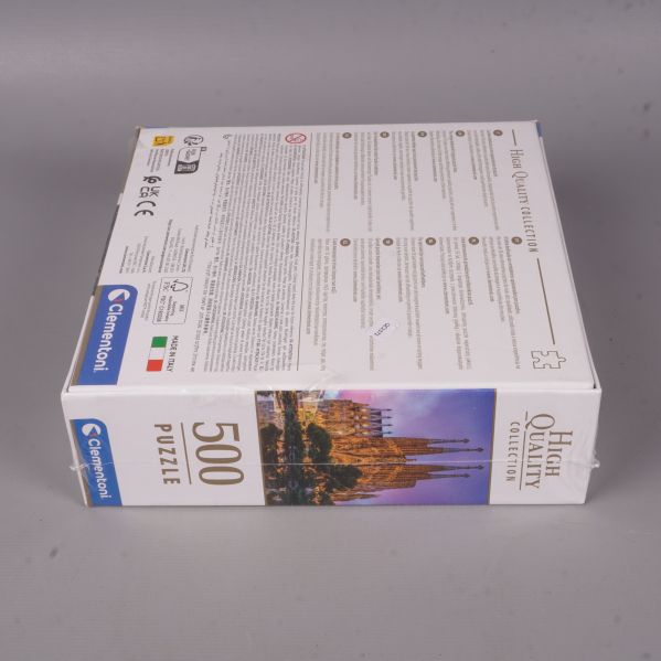 Clementoni pusselbox liggande med 500 bitar markerat