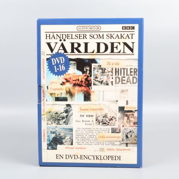 Framsidan av DVD-boxen Händelser som skakat världen