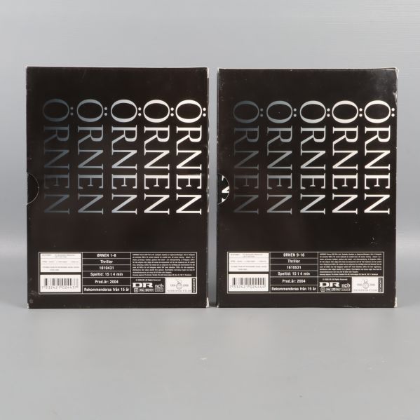 Ryggen av DVD-fodralen för Örnen avsnitt 1-16