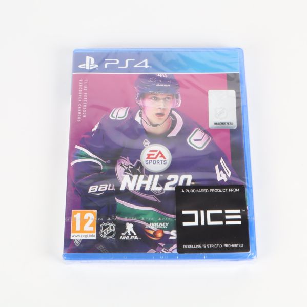 NHL 20 PS4-spel med plastförpackning och logotyp