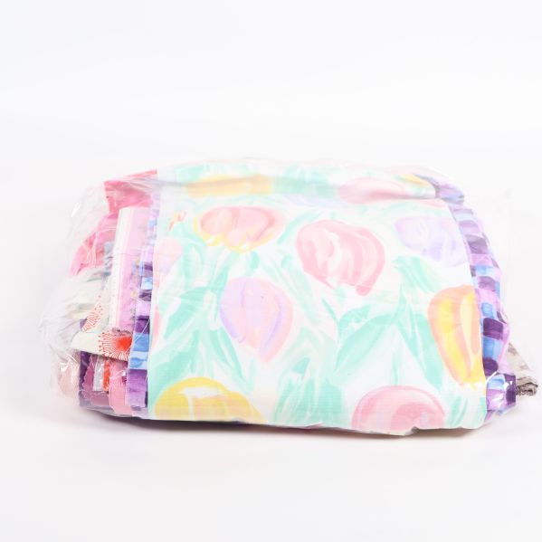 Tygbitar prydligt packade i plastpåse