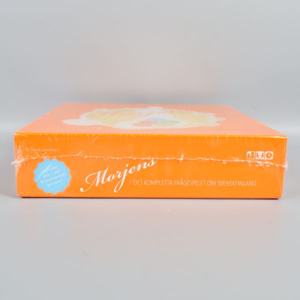 Orange spelask med texten Morjens och information om quiz