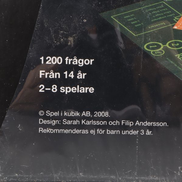 Närbild med information om antal frågor, ålder och spelare