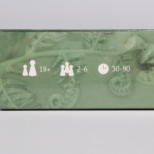 Symboler för 18 plus år, 2-6 spelare och speltid på spelboxen