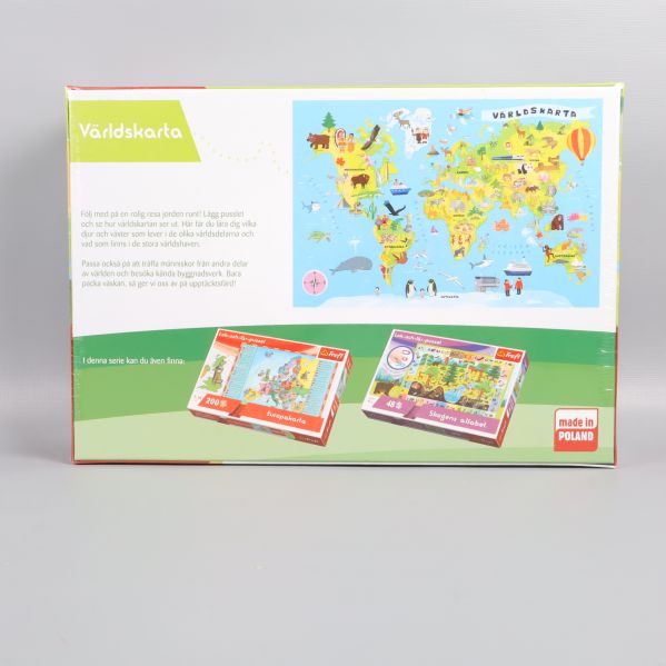 Baksida av pusselbox med fler illustrationer och beskrivning