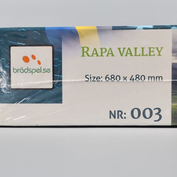 Närbild på pusselaskens sida med storlek och detaljinformation