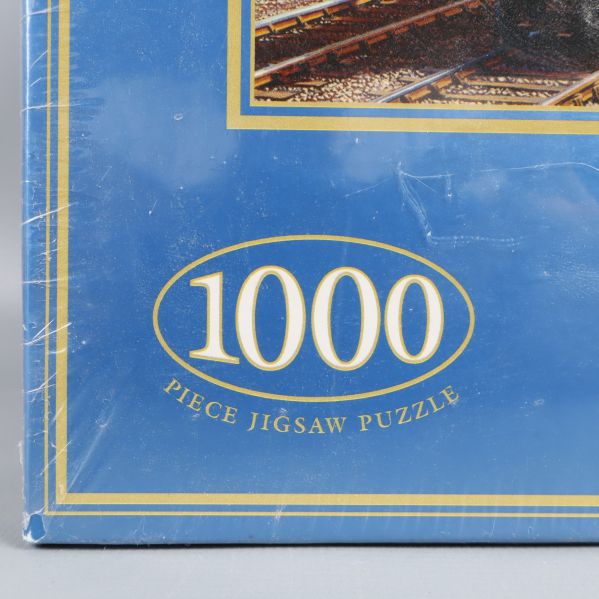 Närbild på 1000 bitars märkning på pusslet