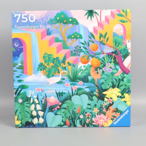 Framsida pussellåda Ravensburger 750 bitar naturmotiv