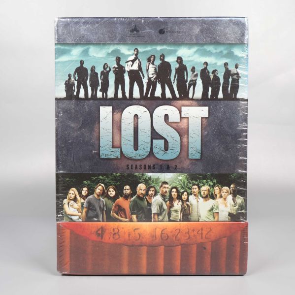 Framsidan av Lost säsong 1-2 DVD-box med karaktärer