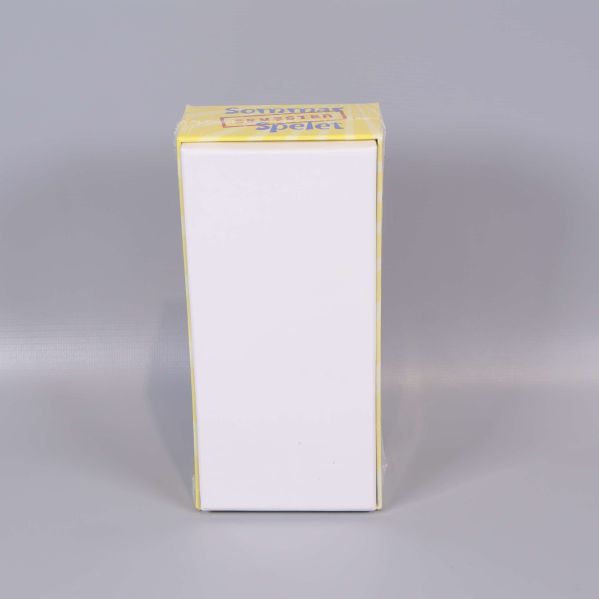 Vit sida av Sommar Semesterspelets förpackning utan tryck