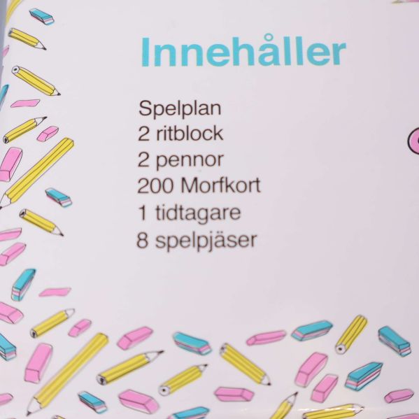 Närbild på innehållsförteckning med text
