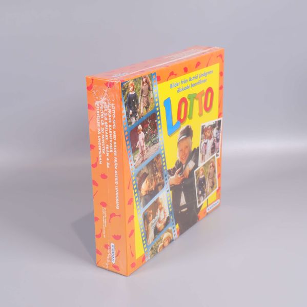 Lotto spel sedd snett framifrån med sidotext