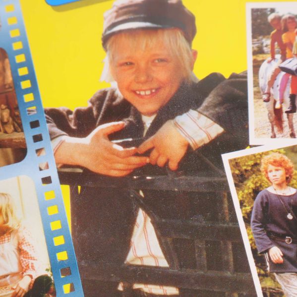 Närbild på Pippi Långstrump-karaktär från spelets framsida