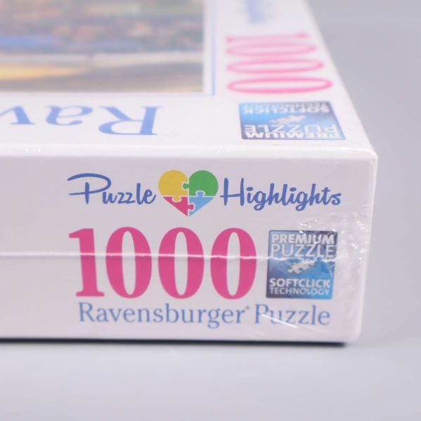 Närbild på hörn där 1000 bitar och premiumkvalitet syns