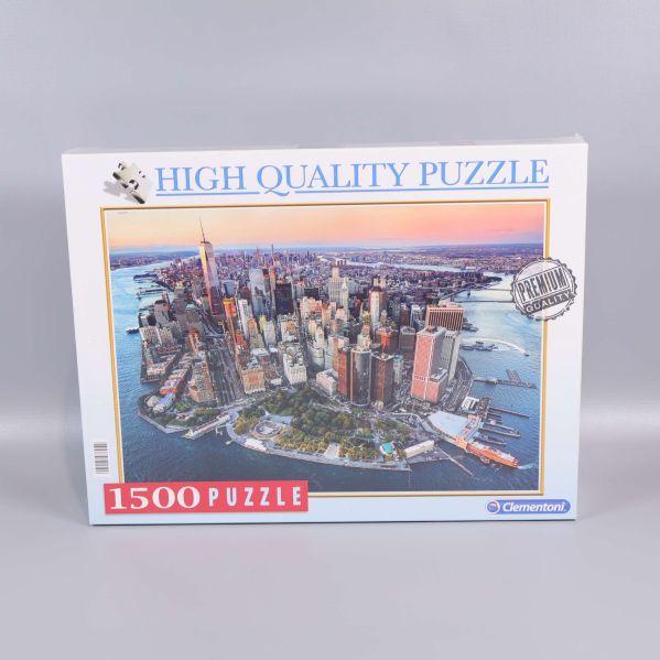 Framsidan av Clementoni-pussel med New York-motiv och 1500 bitar