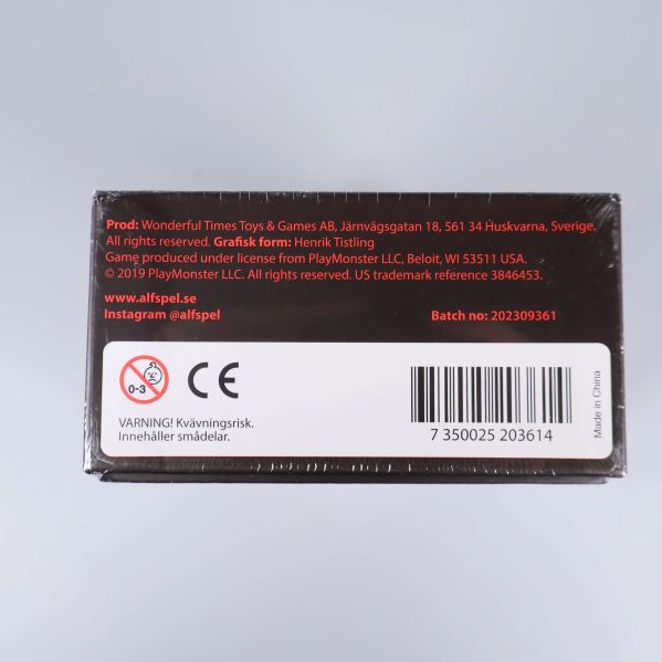 Undersida av På 5 sekunder pocket med CE-märkning och streckkod